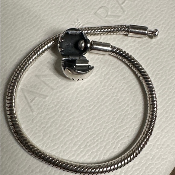 Pandora great shape s925 ALE Moments ball circle clasp snake chain bracelet - Picture 4 of 5